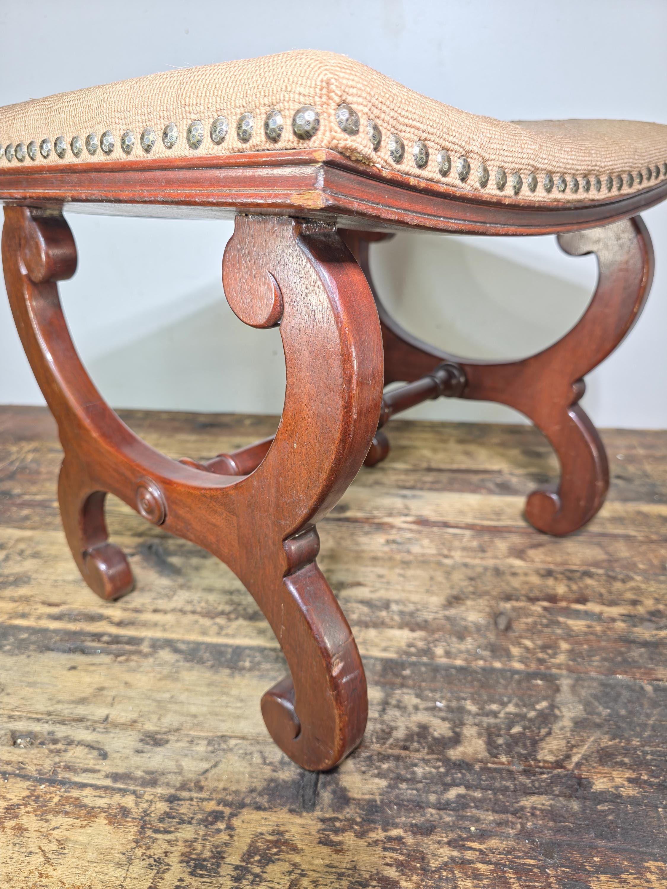 Rare 1930s Vander Ley Bros Needlepoint Stool | 300 Hall St. Grand Rapids Antique