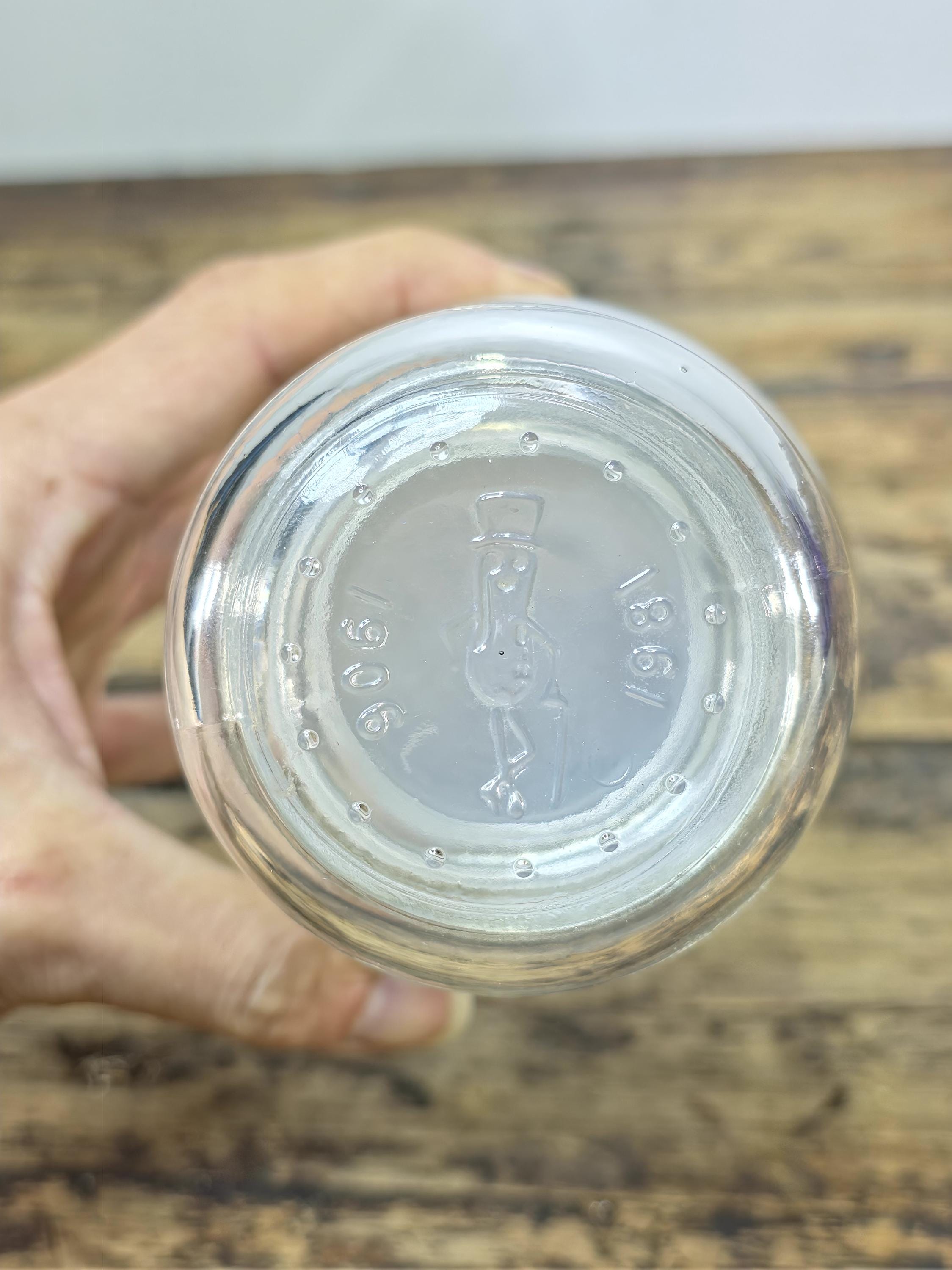 Vintage 1981 Planters Mr. Peanut 75th Anniversary Glass Jar