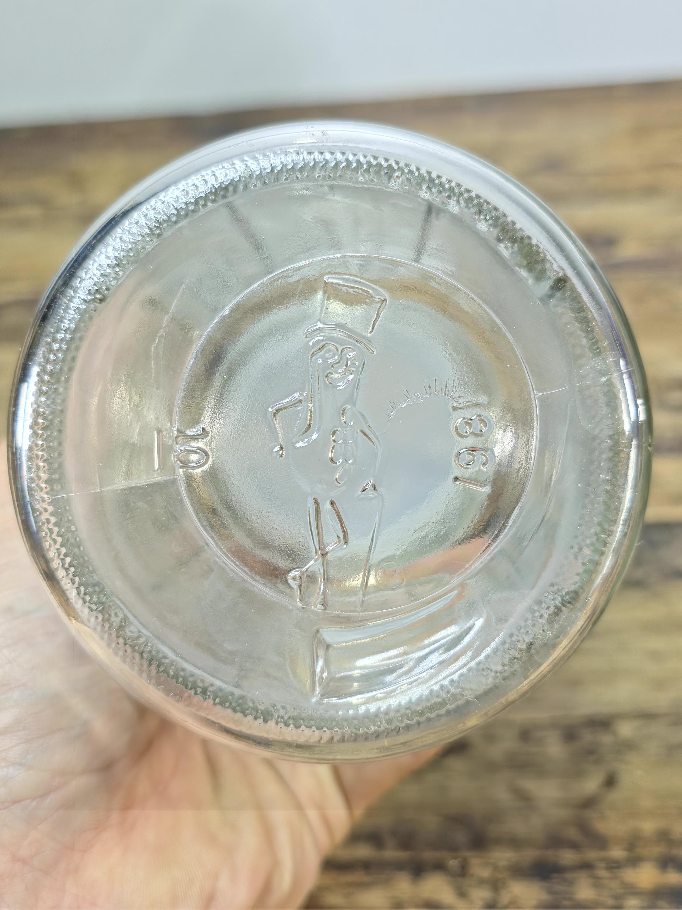 Vintage 1981 Planters Mr. Peanut 75th Anniversary Glass Jar