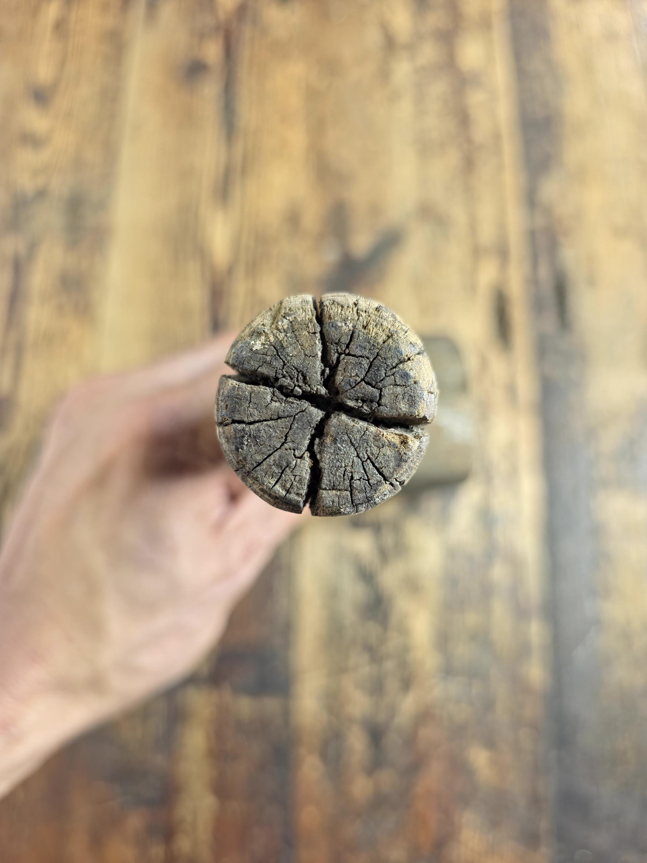 Antique Primitive Wooden Mallet | Rustic Farmhouse Tool with Authentic Patina