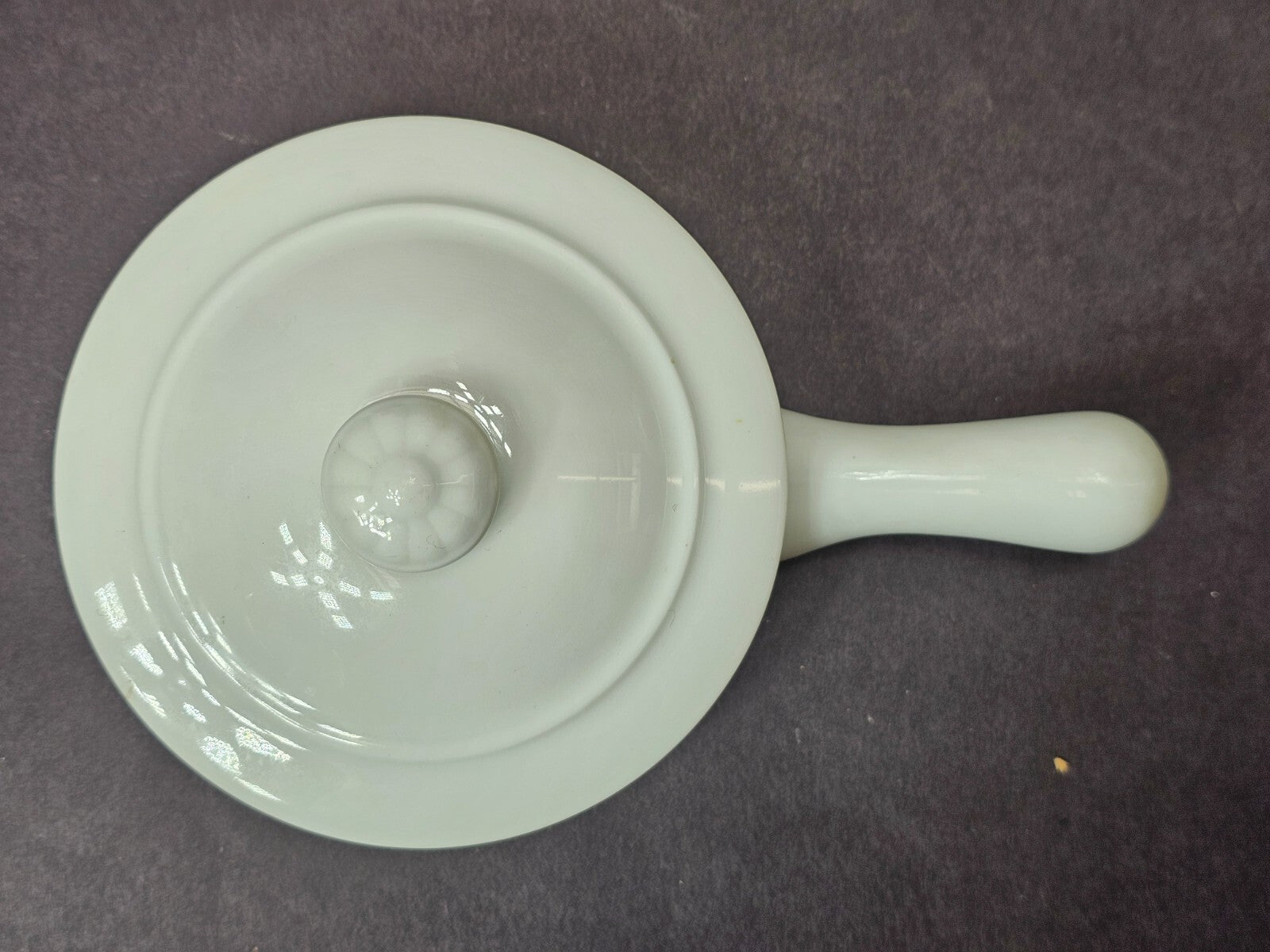 Vintage White Ceramic French Onion Soup Bowl With Lid Made In France