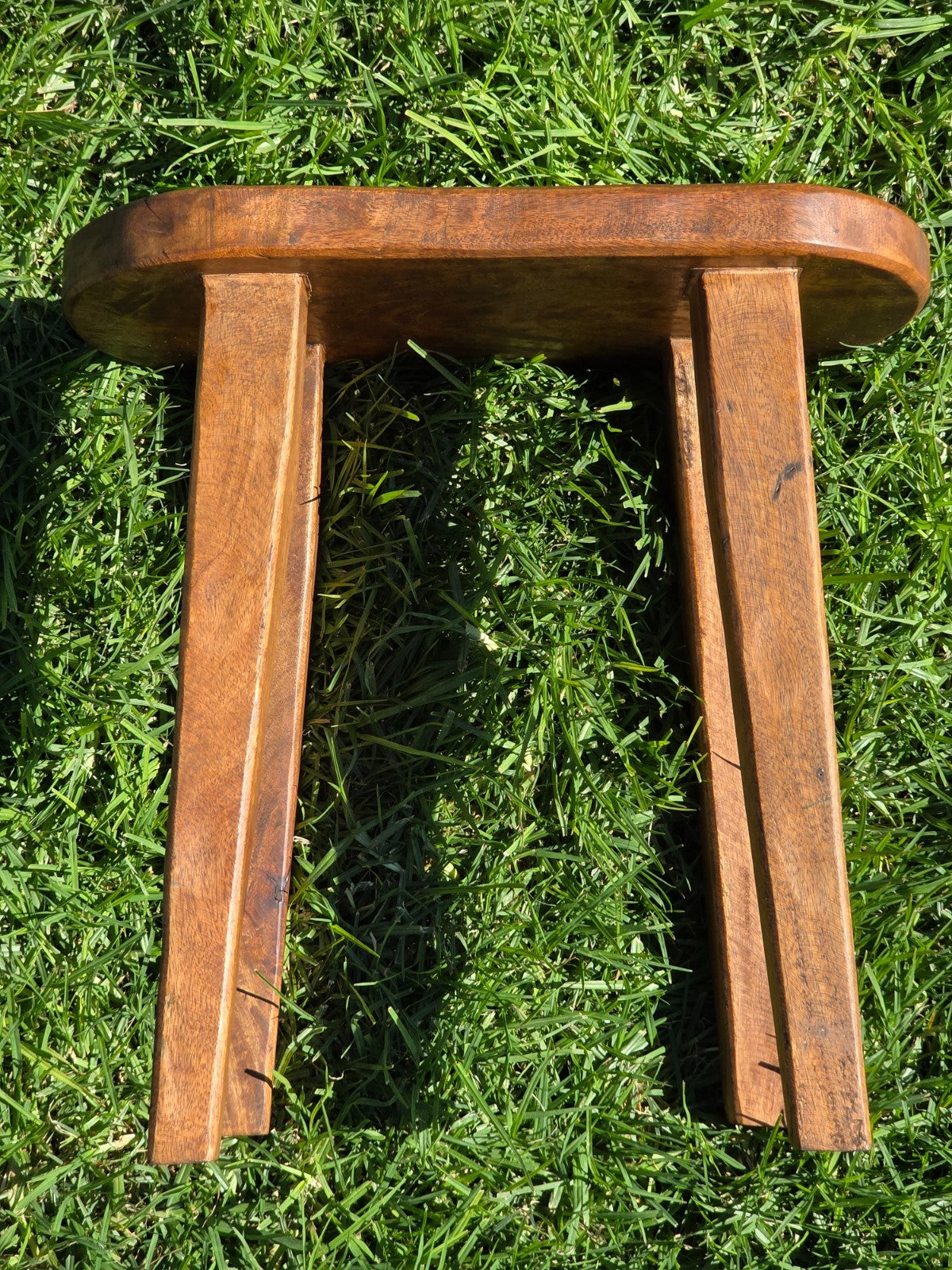 Rustic Solid Wood Stool / Side Table – Handcrafted Farmhouse Accent