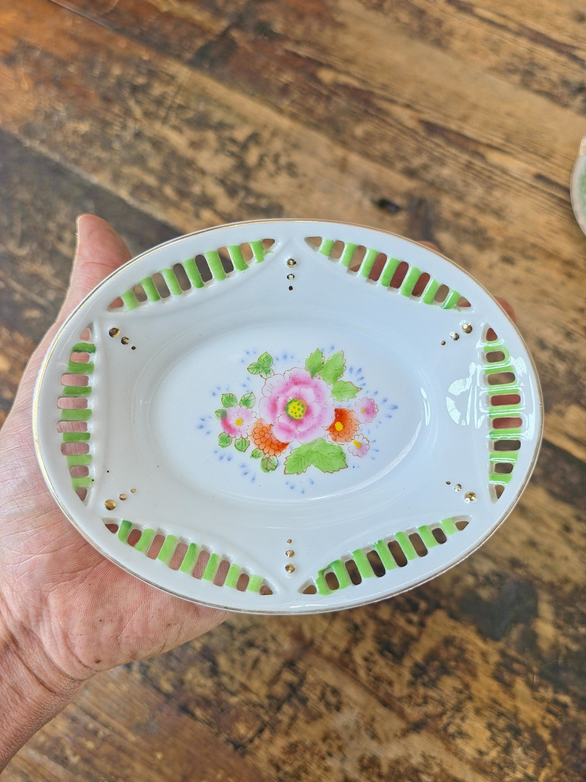 Vintage Japanese Reticulated Bowls Set – Occupied Japan & Gold Castle 1950s–60s