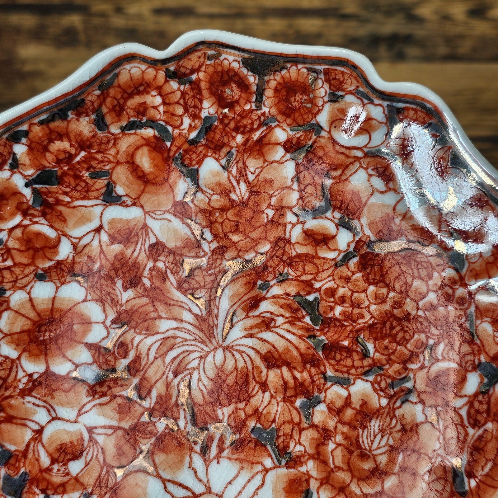Vintage "Millefleur" Plate | Hand-Painted in Hong Kong on Japanese Earthenware