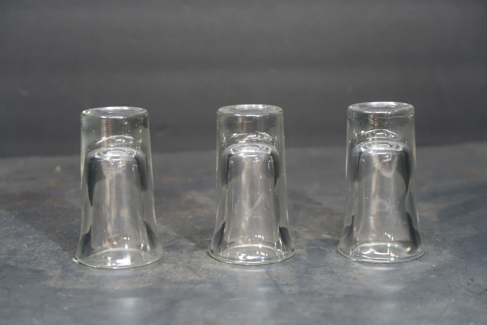 Lot of 3 Vintage Shot Glasses H3"