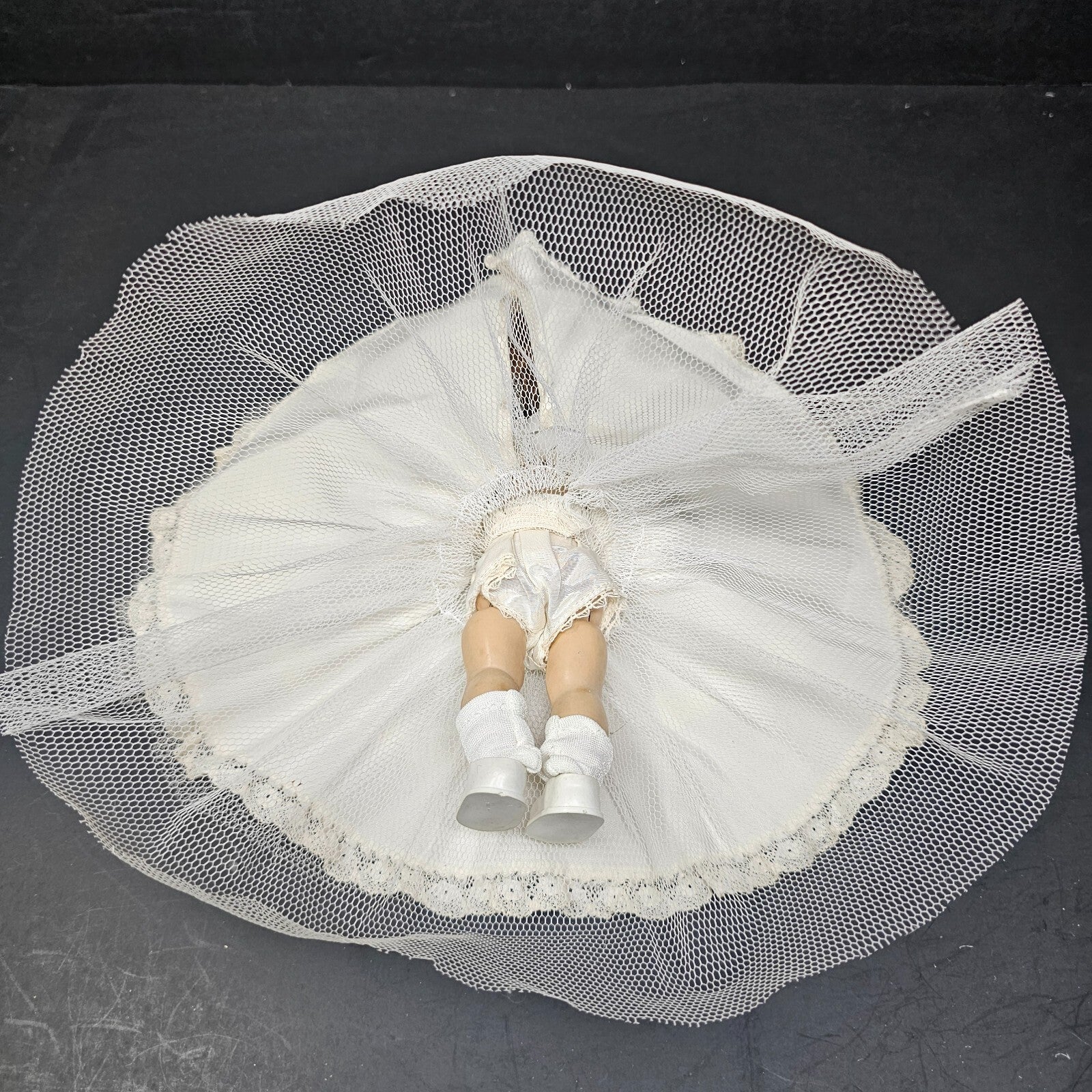 Vogue Ginny  Bride Doll 8" Straight Leg Walker 1950's Made In USA