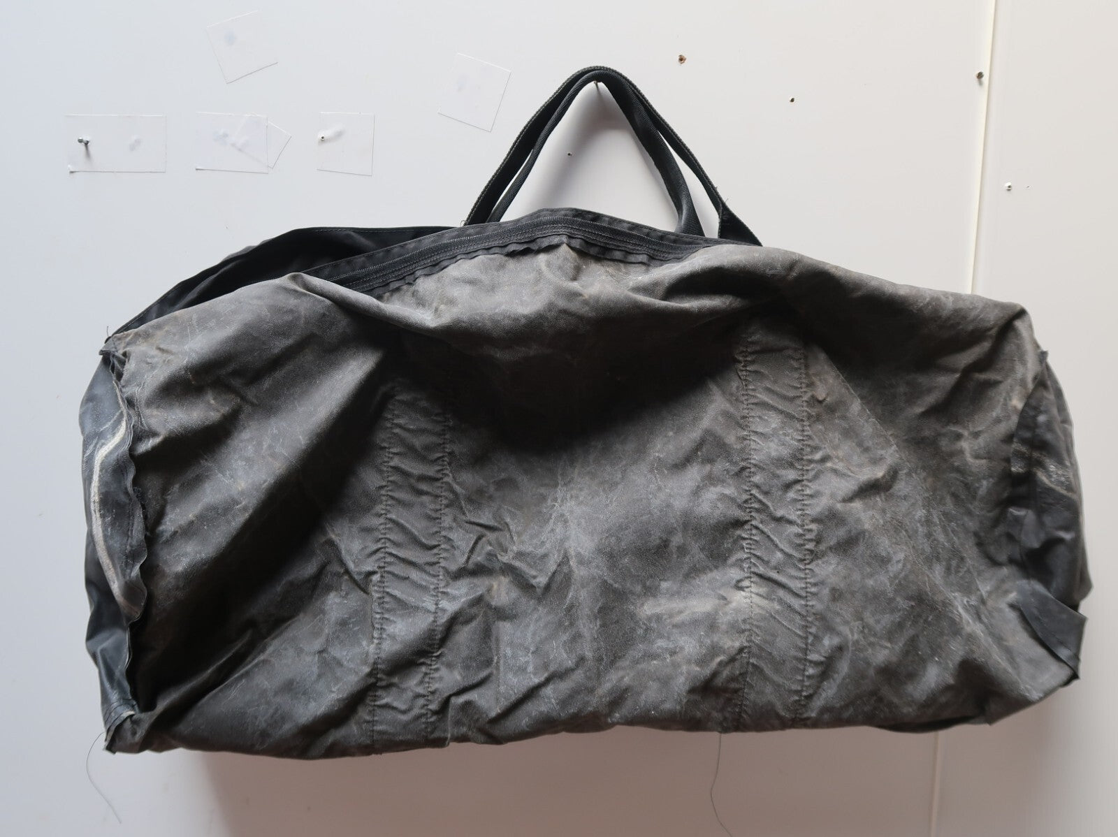 Outdoor Products Large Duffle Bag Black 70's Green Tree Logo 30" x 13" x 13"