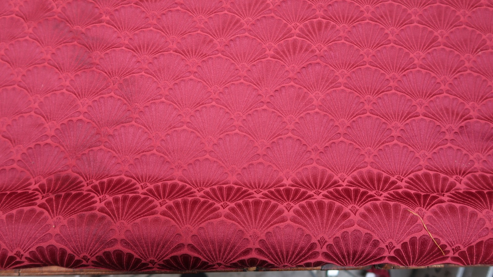 F. Schumacher Co. Vintage Shell Pattern Fabric Burgandy 55" w x 6 ft