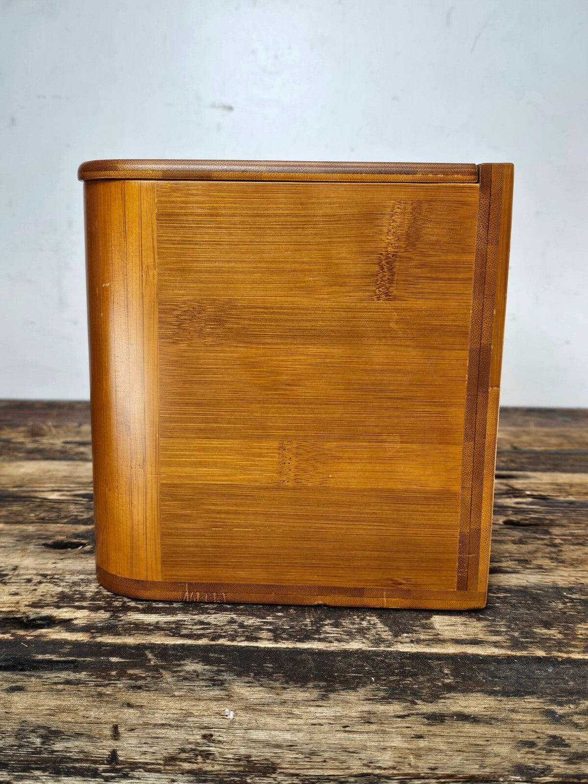 Bamboo Suggestion Box With Side Compartment 9.5"L x 8"H x 7.75"D