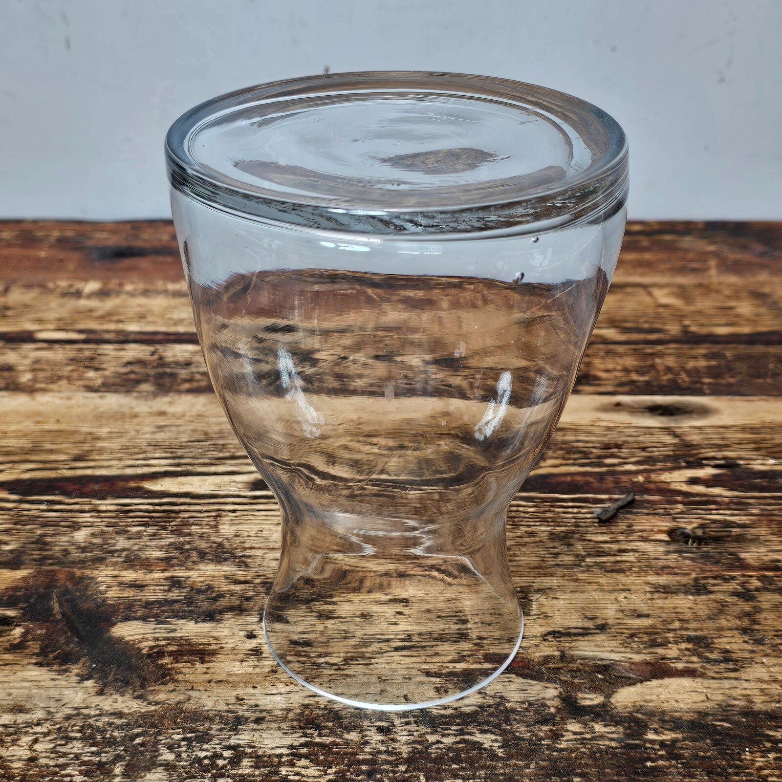 Clear Glass Flower Vases 5"Diam x 7"H