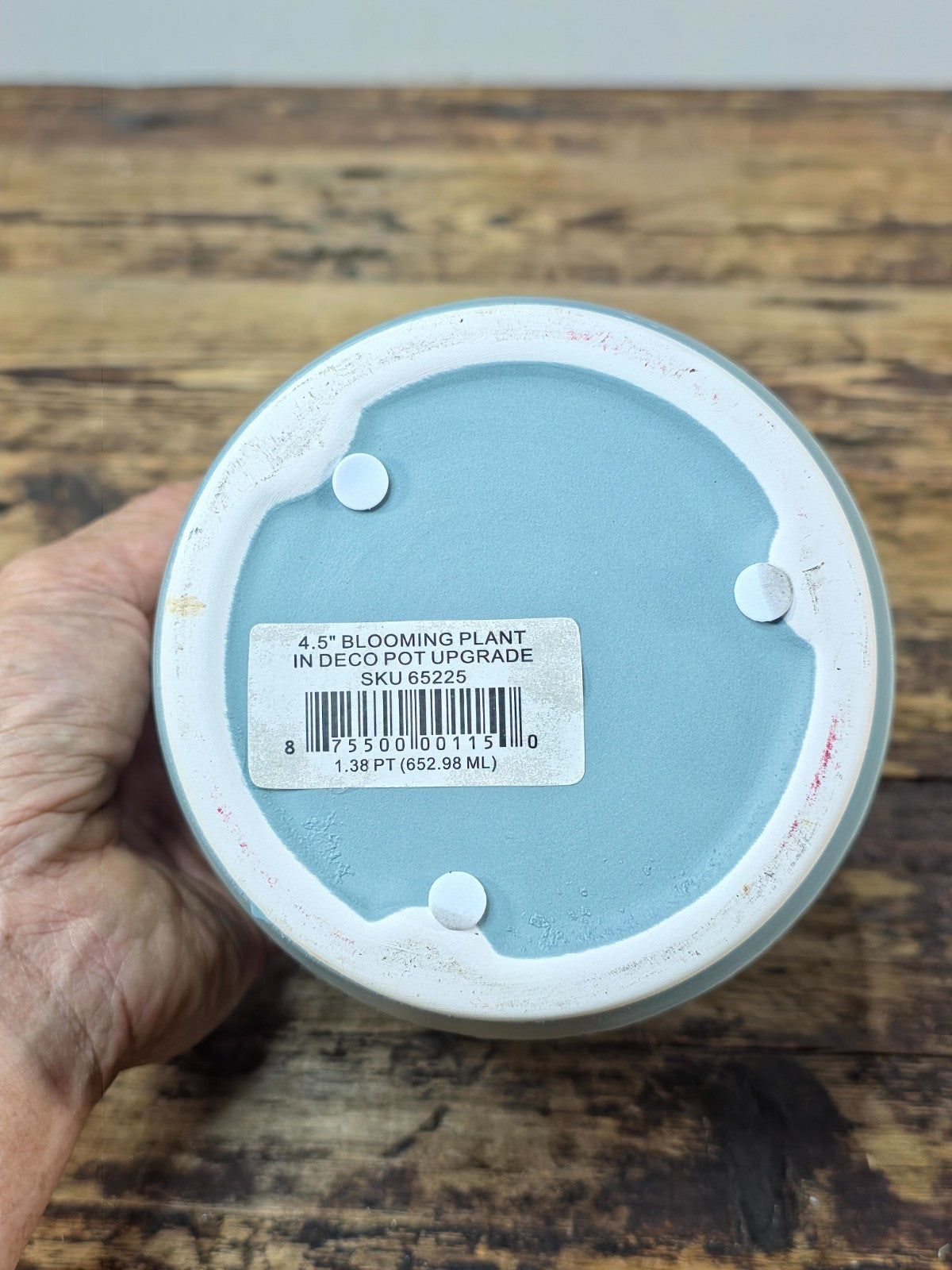 White to Blue Gray Gradient Ceramic Planter 5.25" — Modern Ombre Pot