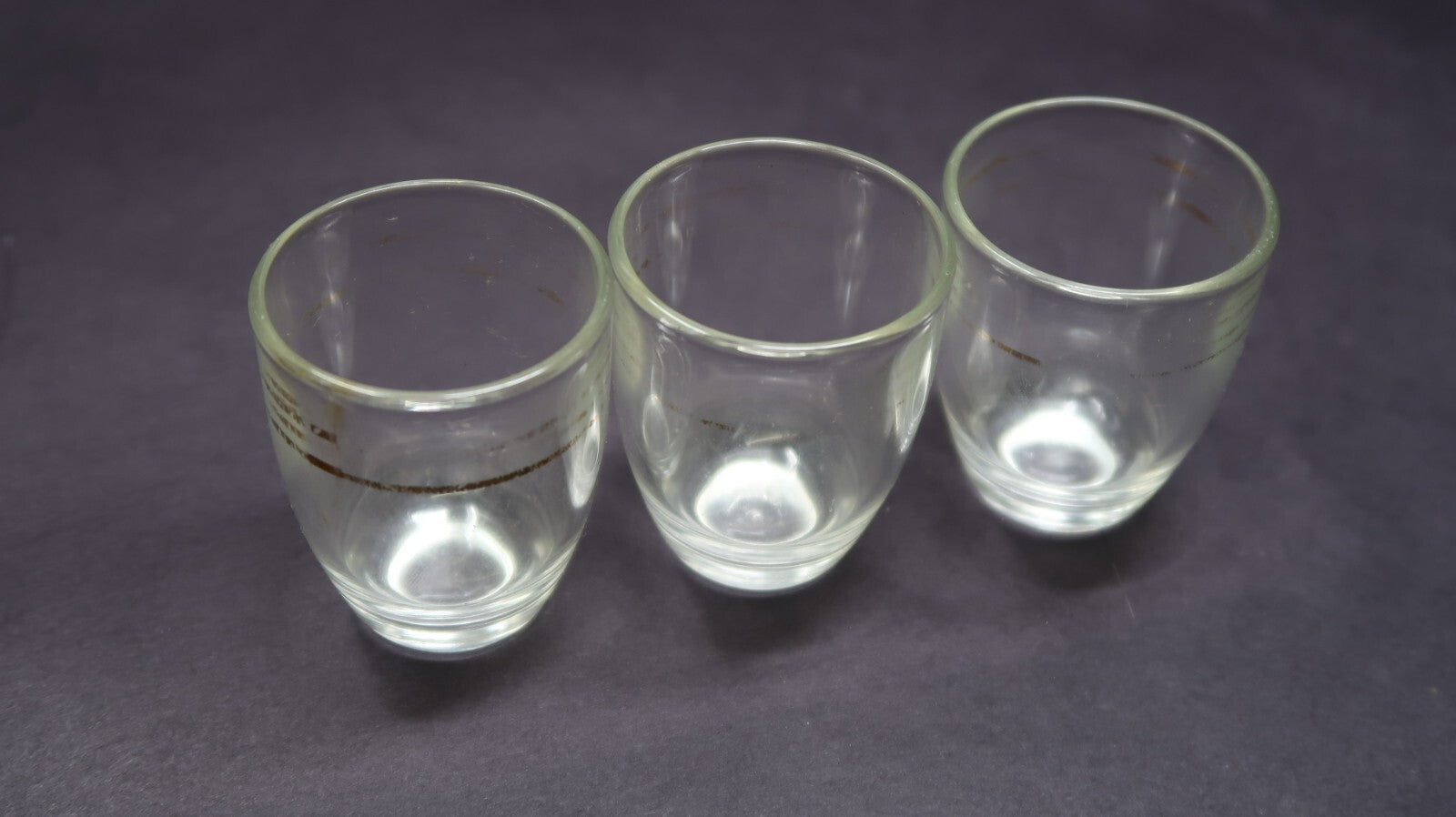Lot of 3 Vintage Stampi Francolini Gold Line Shot Glasses Made In Italy