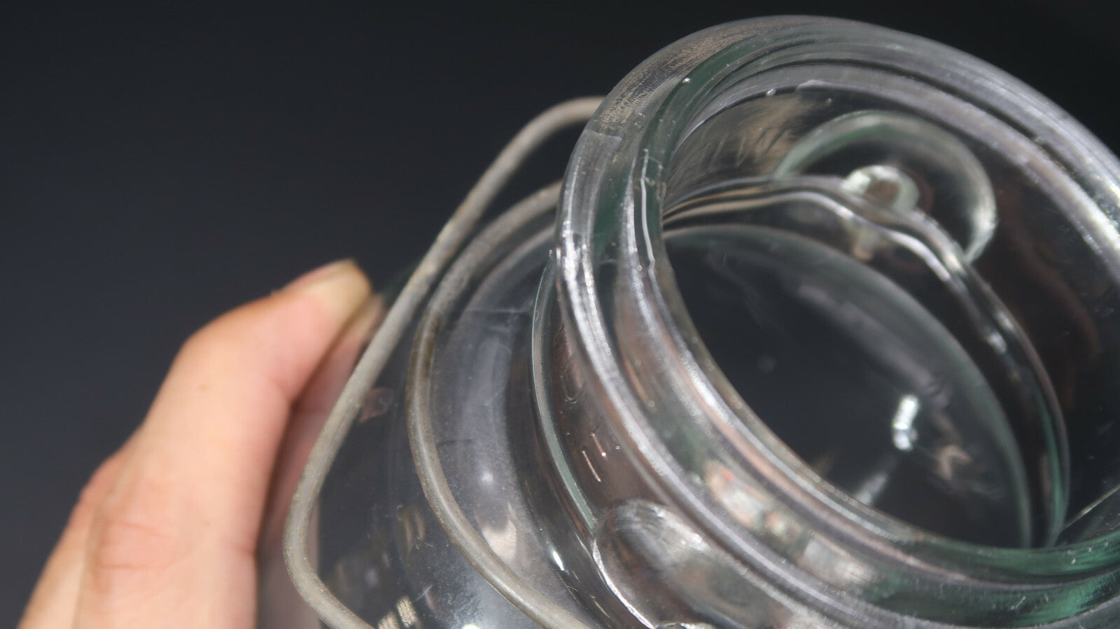 Vintage Ball IDEAL Glass Canning Jar Wire Bail No.9 H10"