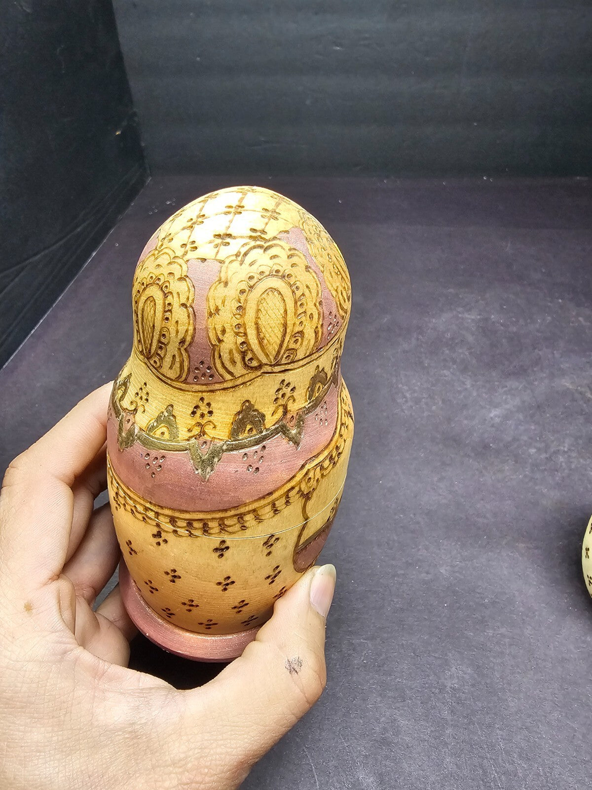5 pcs Russian Matryoshka Nesting Dolls Signed
