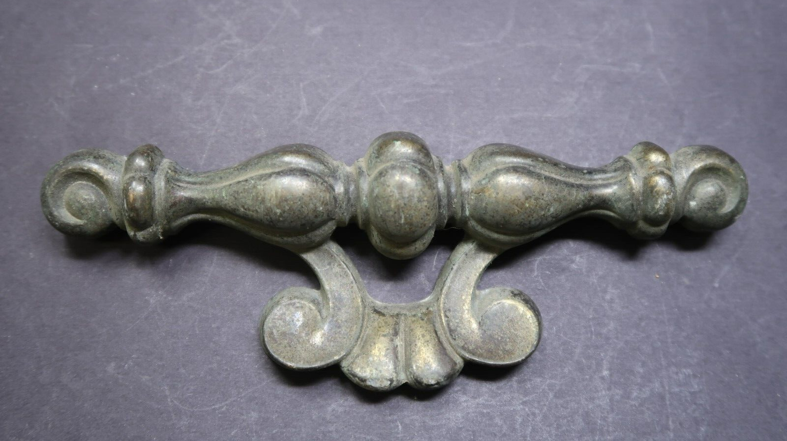 Ornate Victorian Brass Drawer Handle Pull 7" Rustic Vintage (B)