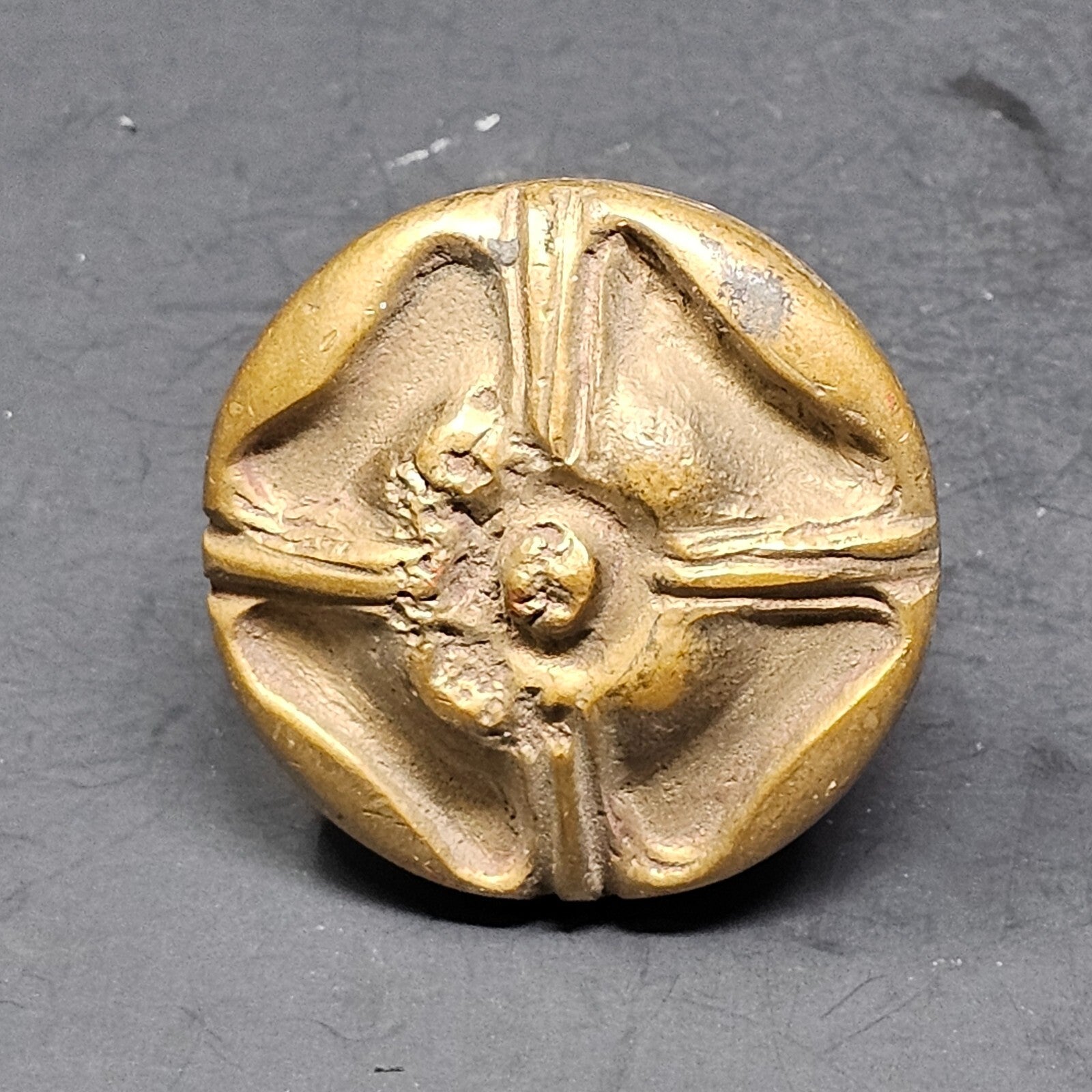 Vintage Single Door Knob Solid Brass (10 oz.)