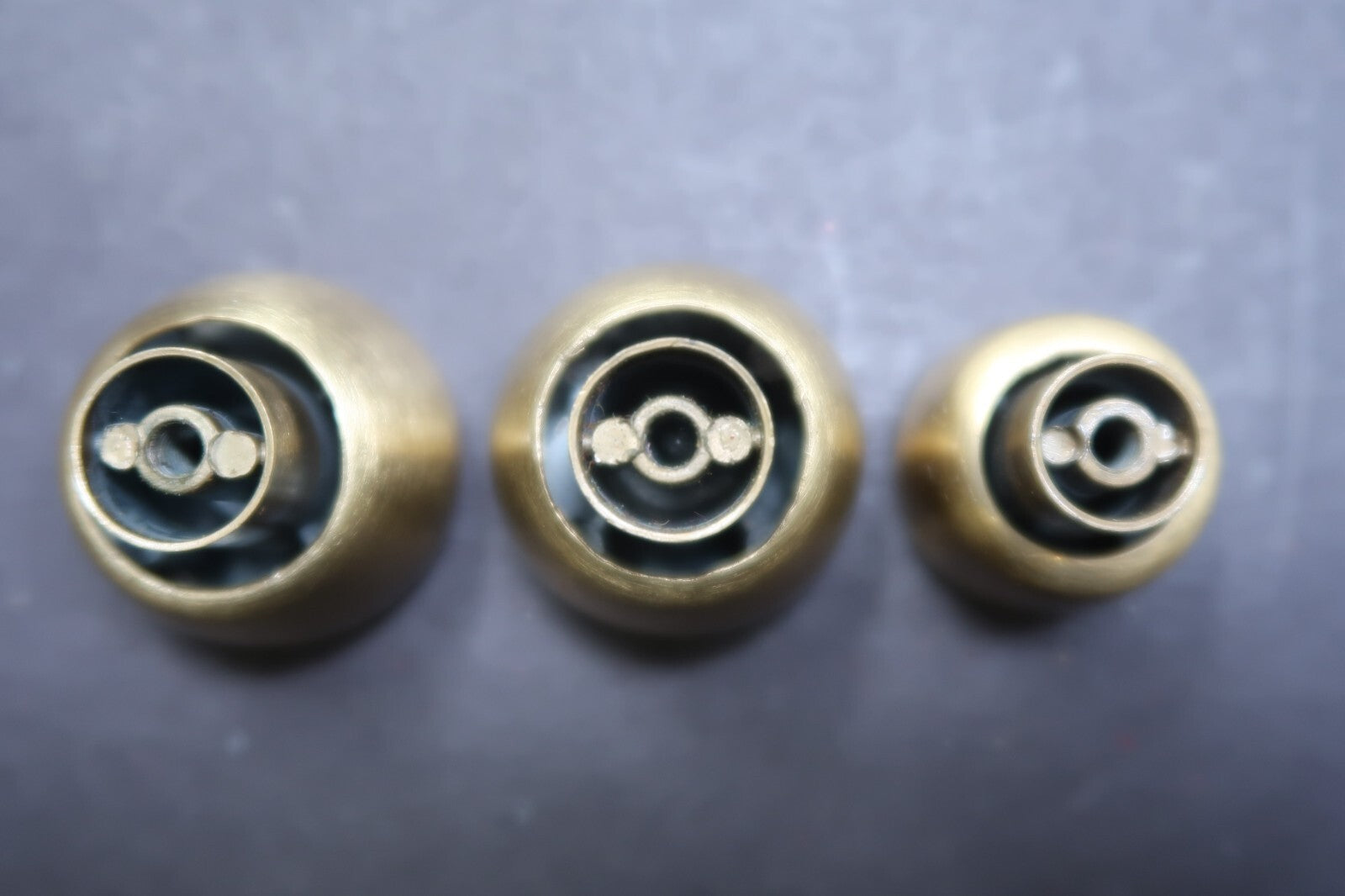 Lot of 3 Stainless Steel Round Cabinet Pulls Drawer Knobs Vintage