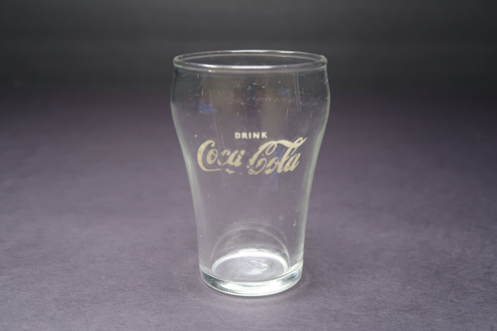Vintage Small Coke Drinking Glass Bell Shaped 4" Tall