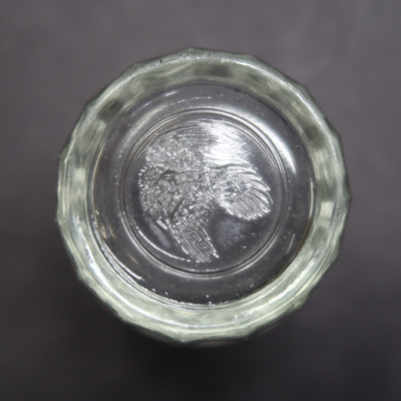 Vintage Shot Glass - Eagle Mark On Bottom H 1.85"