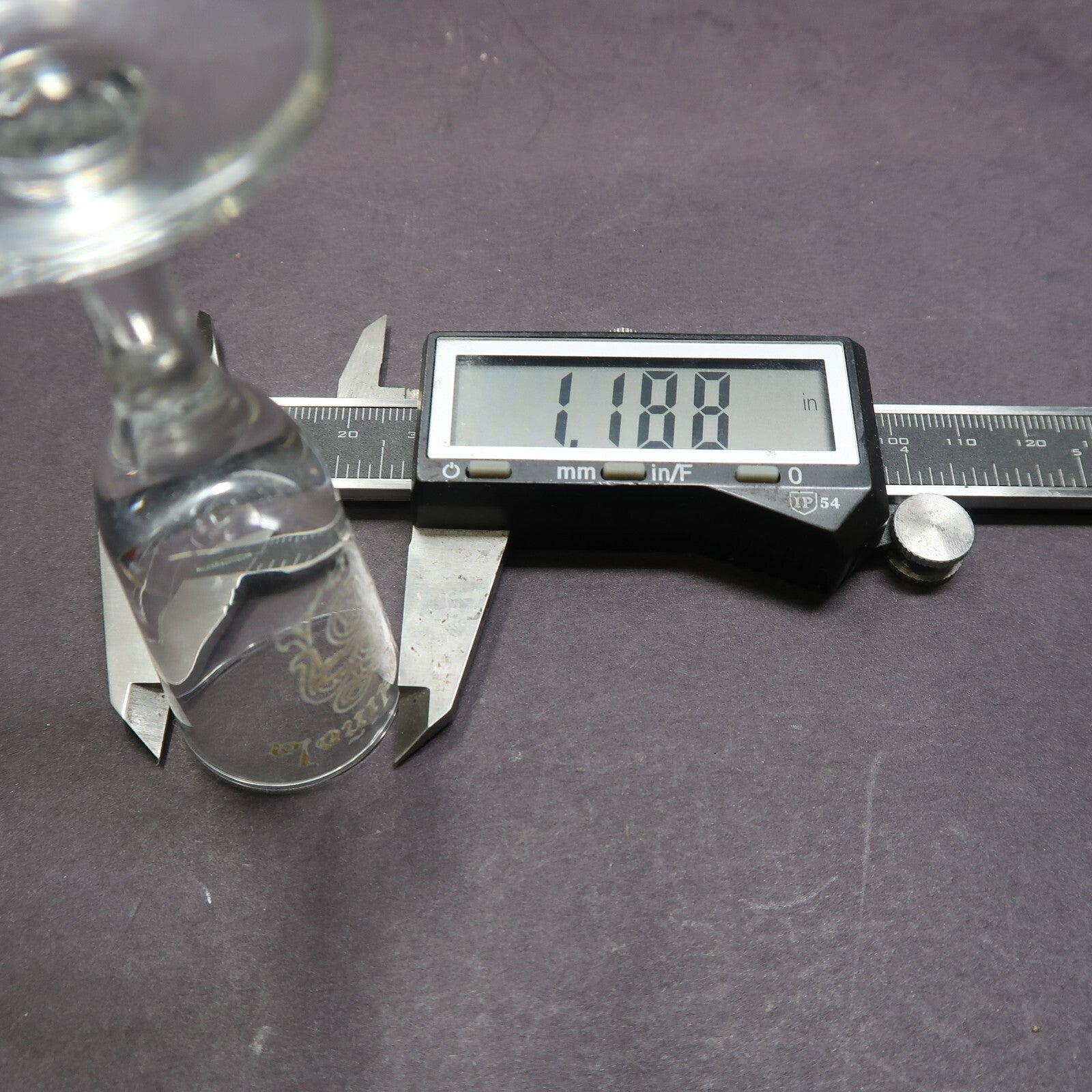Vintage Urdinola Conac Shot Glass Stemware H 3.7"