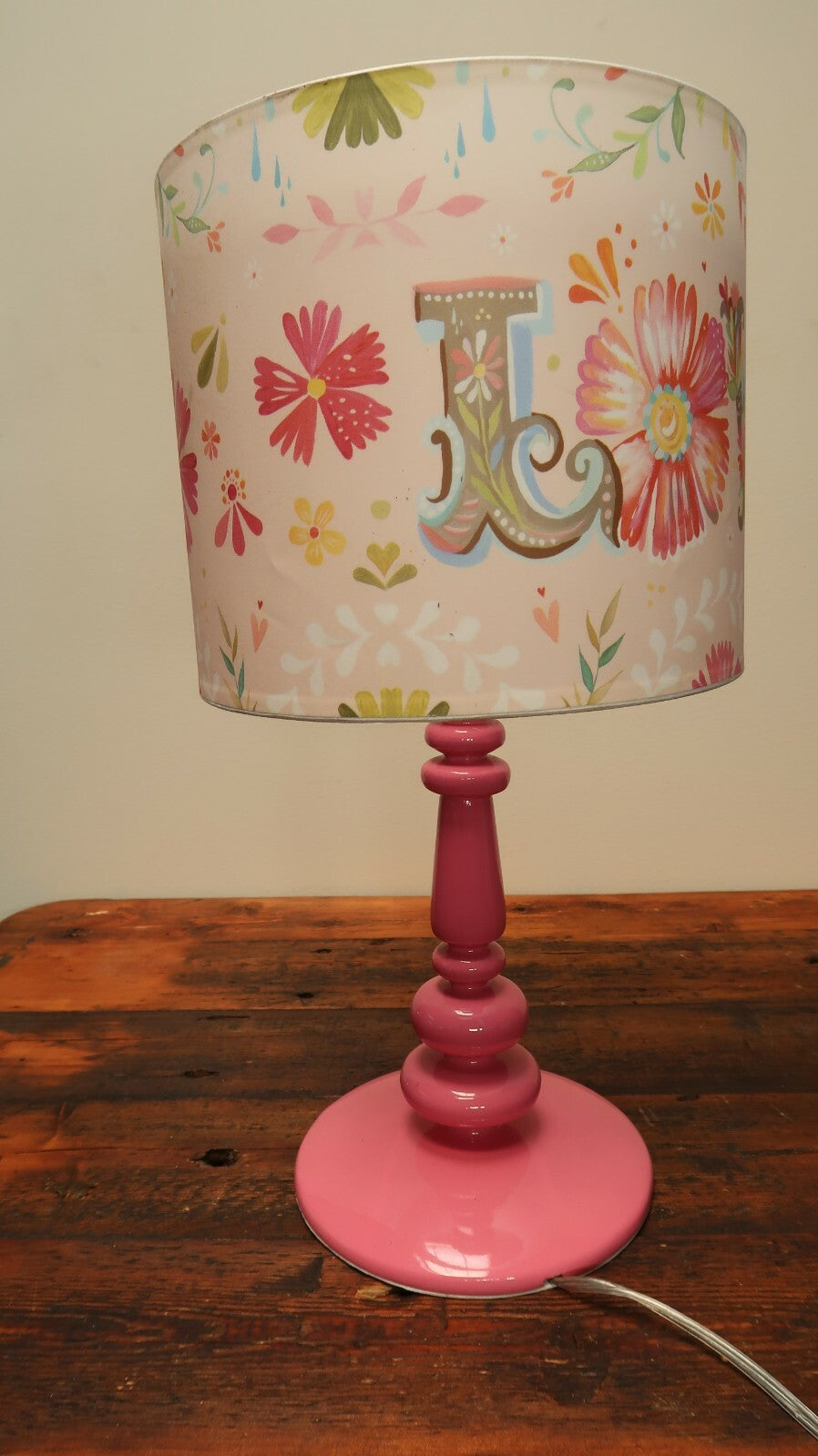 Oopsy Daisy Fine Art For Kids Table Lamp " Love "