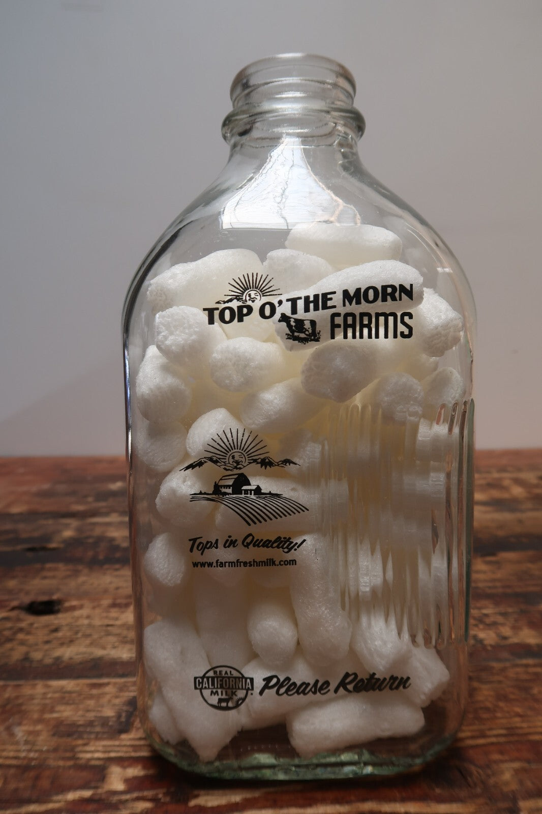 Broguiere's Dairy "Real California Milk"  & Top O’ The Morn Farms Glass Bottles