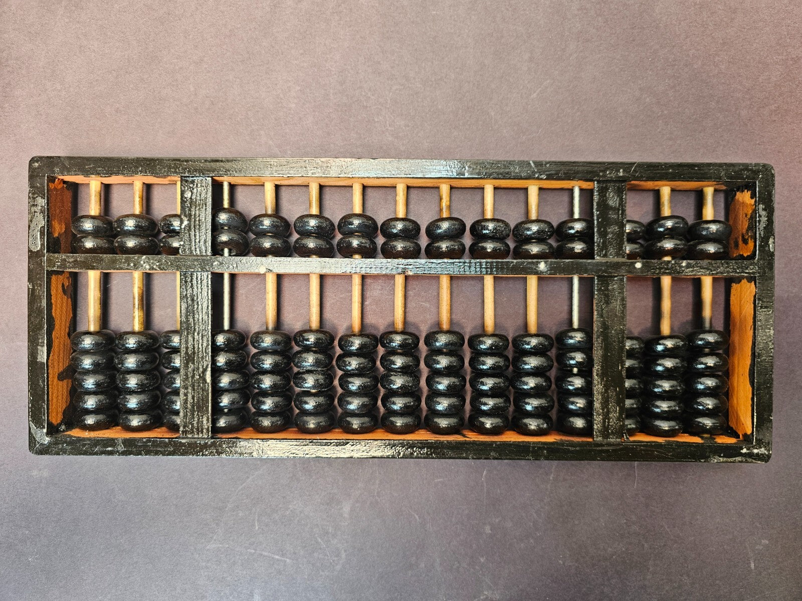 Vintage 15 Rows (105 Beads) Chinese Wooden Beads Arithmetic Abacus Calculator