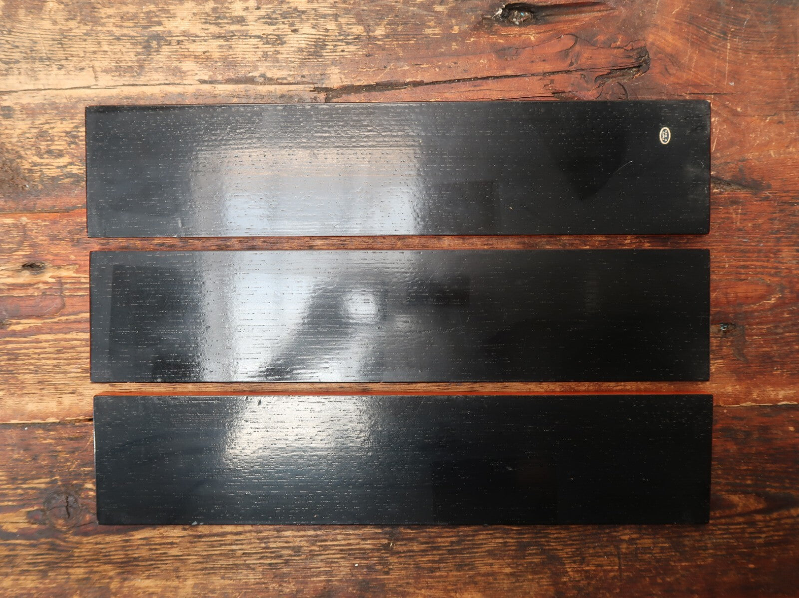 Rectangular Lacquer Dishes Plates Made In Japan 15.5" x 3.25" (Set of 3)