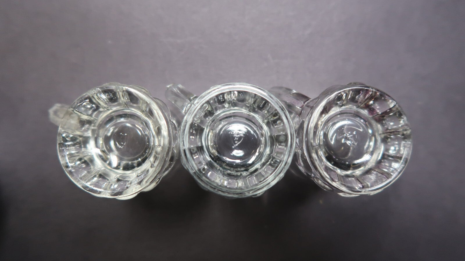 Set of 3 Fabulous Las Vegas NEVADA Shot Mug Glass Federal Glass Company H 1.85"
