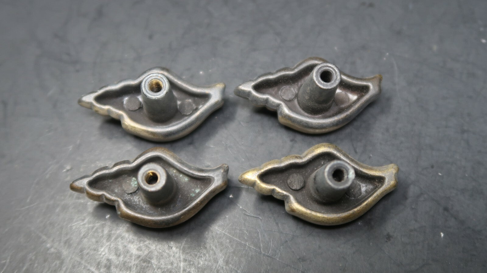 Lot of 4 Belwith Hickory Conch Shell Pull Knob Cabinet Drawer Handle (A)