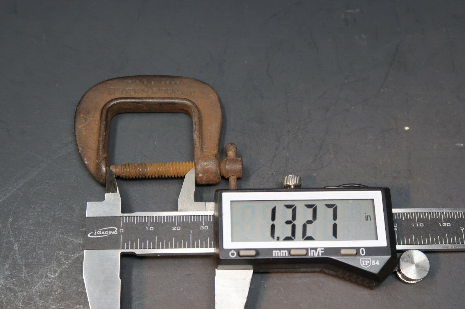 Vintage Small Unbreakable Malleable Iron C Clamp Made in USA