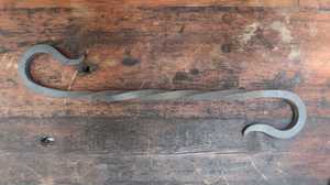 Hand Forged 13.85" Iron S Hook Blacksmith Vintage