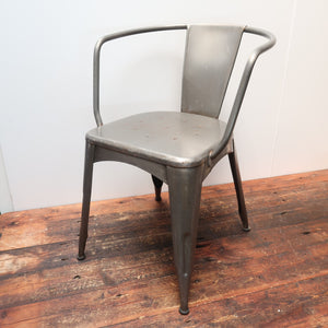 World Market Metal Jackson Tub Chair Polished Metal Patio Chair (A)