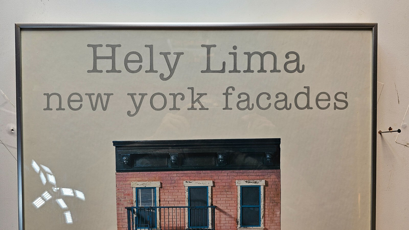 Hely Lima Signed -  New York Facades, 1981 - 1982 - Exhibition Poster