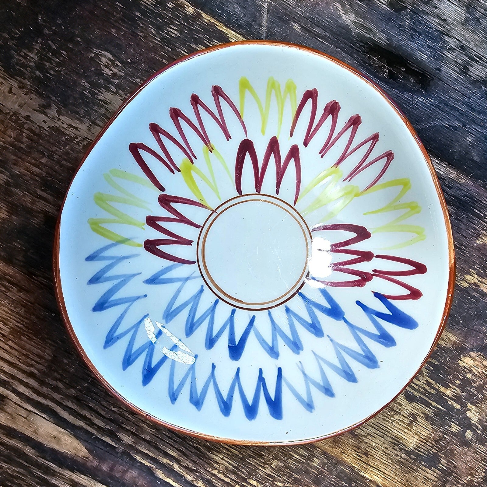 Set of 4 Vintage Nasco Hand Painted Fruit Snack Bowls 6" x 6" x 1.5"H