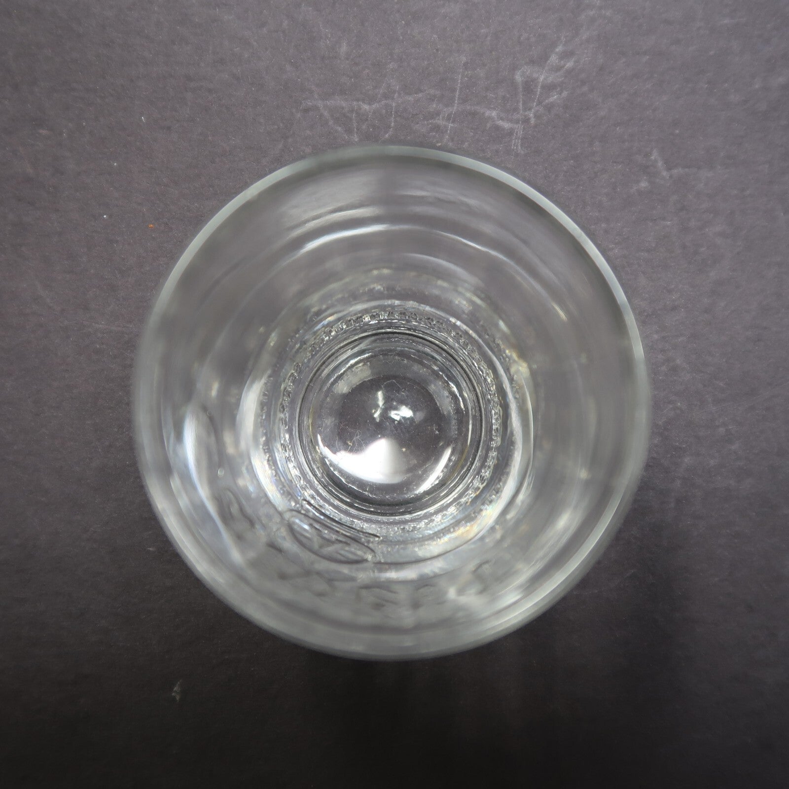 Vintage CALVERT Whiskey Shot Glass Letter A 2.28" Tall