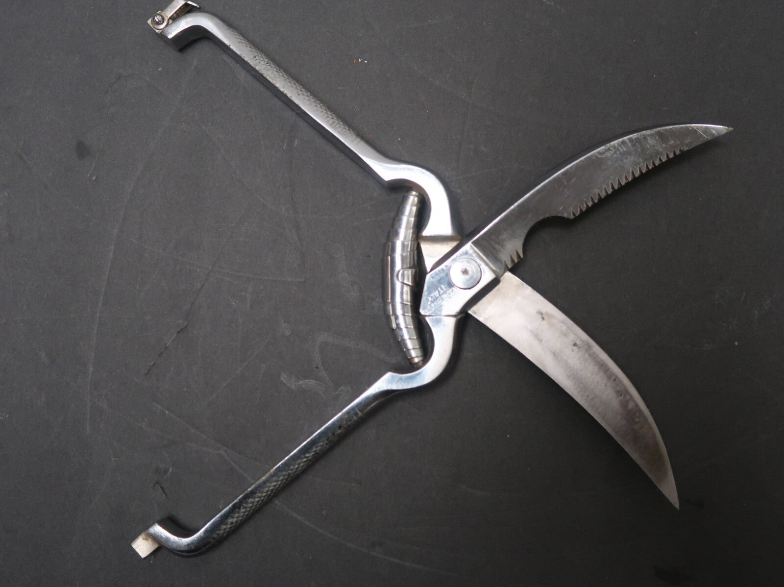 N Schreiber & Sons Chrome Plated Poultry Kitchen Shears Scissors Made In Italy