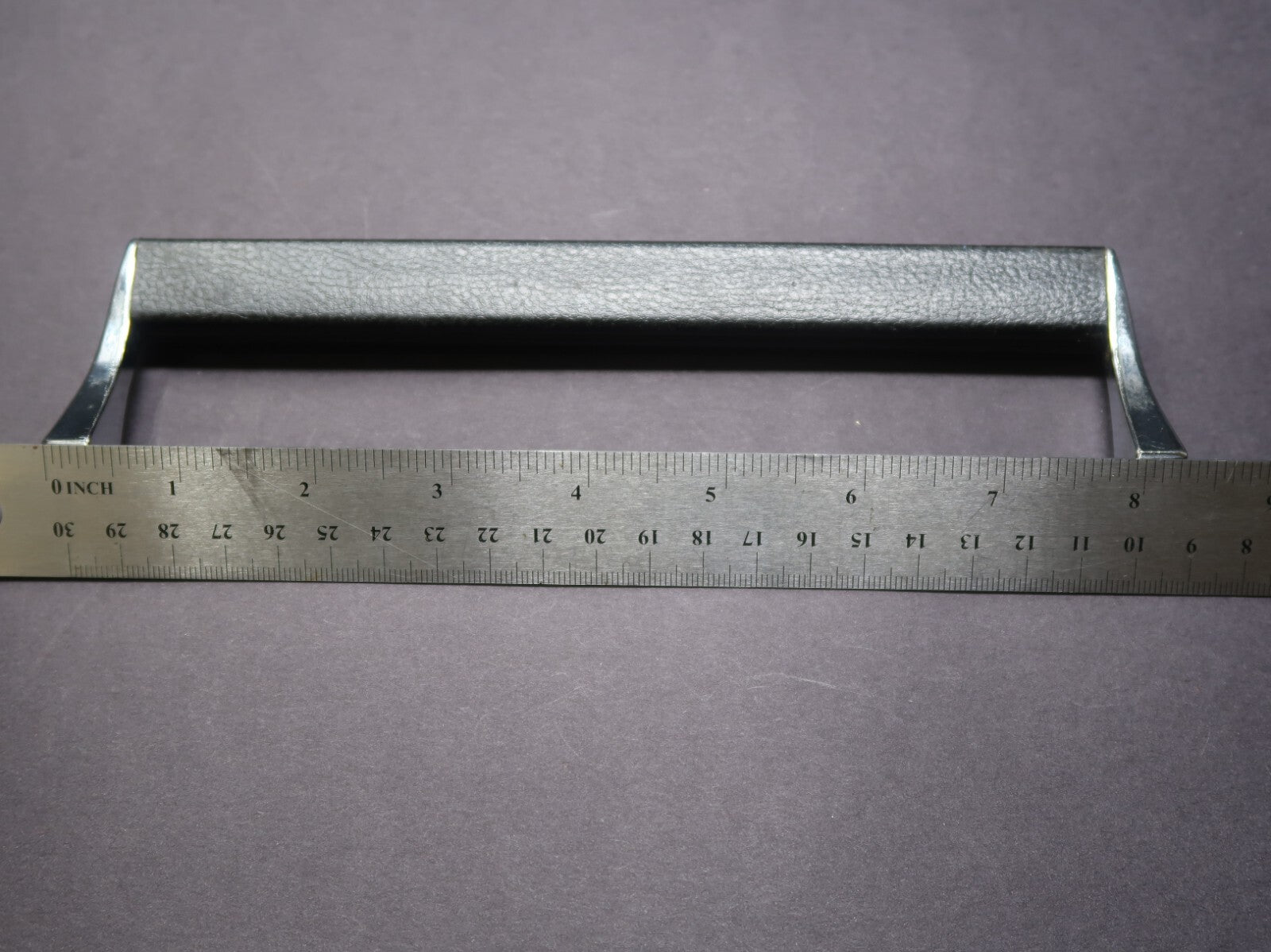 Vintage Cabinet Handle Pull Kitchen Drawer Pull Black & Chrome 8"