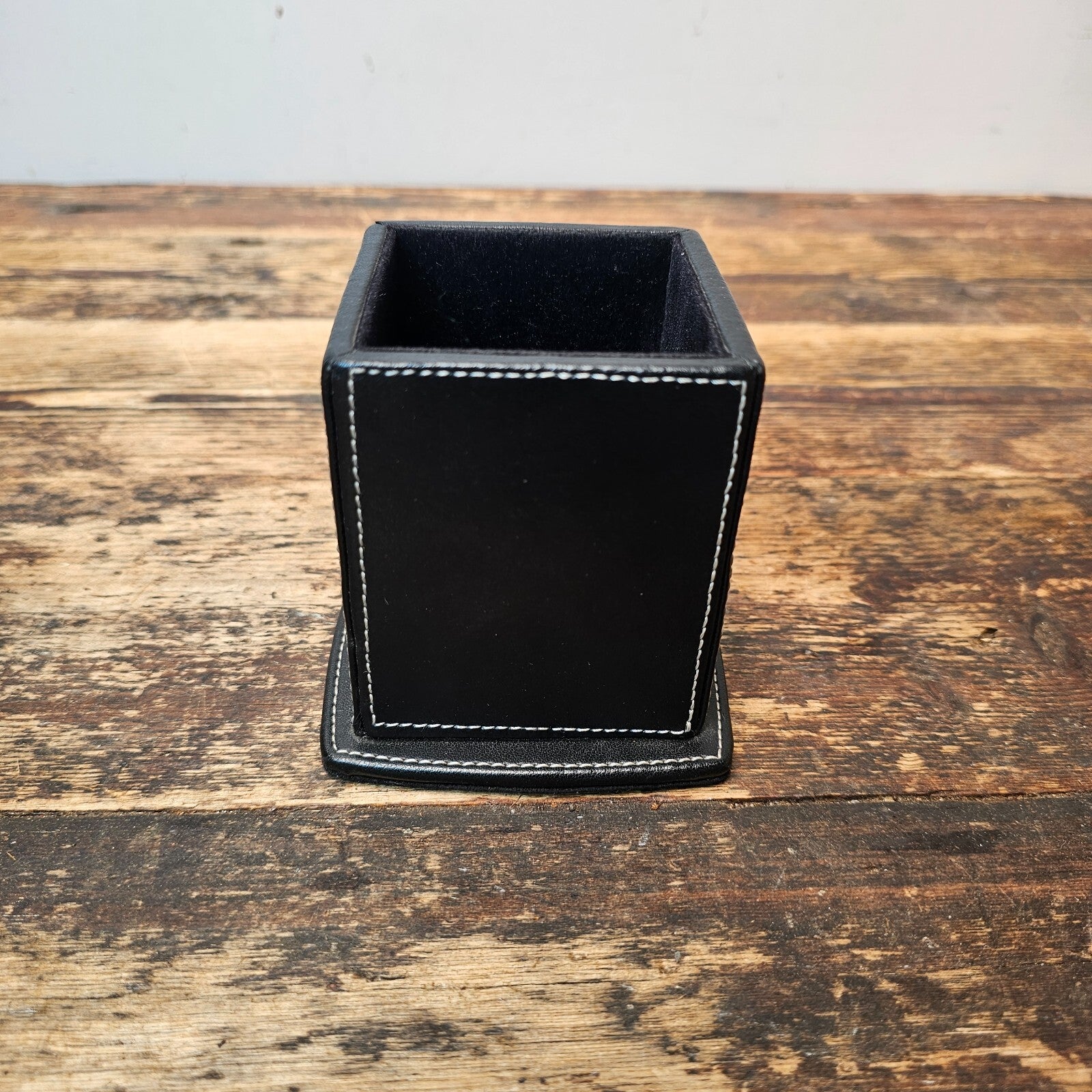 Leather Style Desk Set with 4 Accessories- Desk Storage Organizer Set