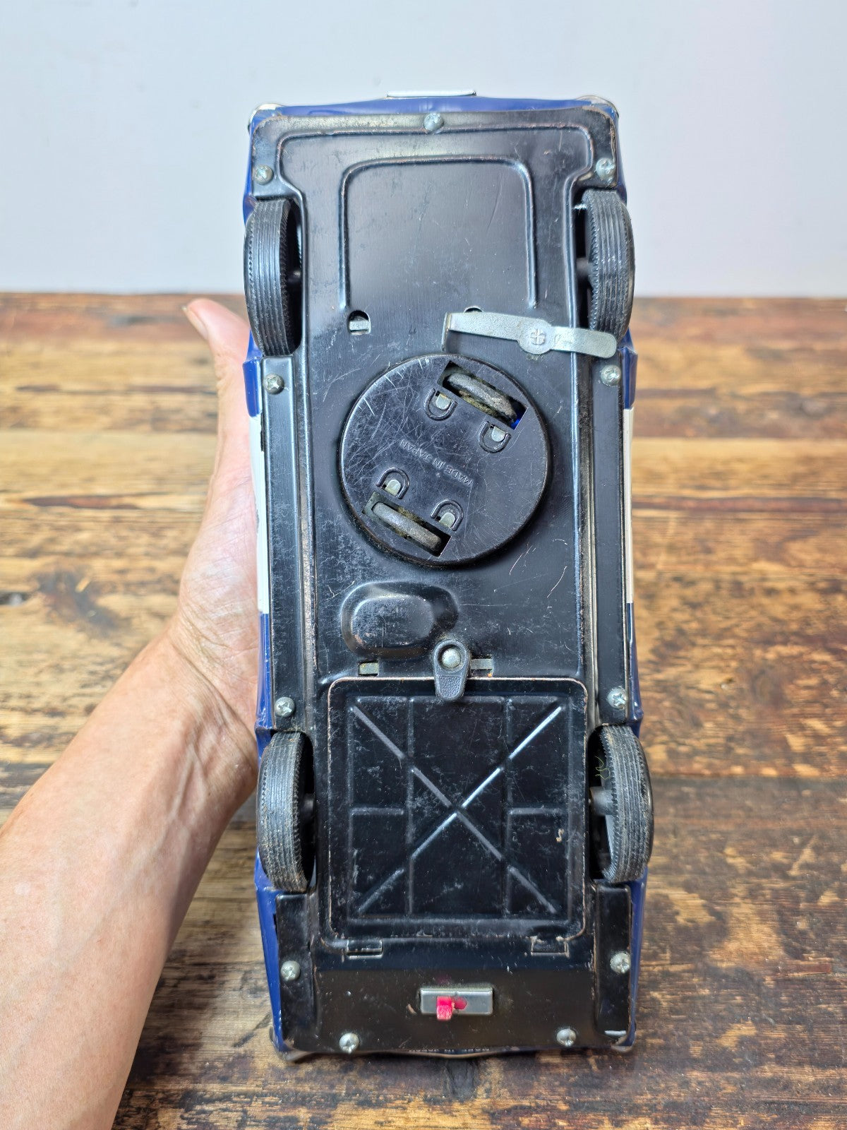 Vintage Tin Police Car Highway Patrol — Made in Japan, 1960s, Parts Only