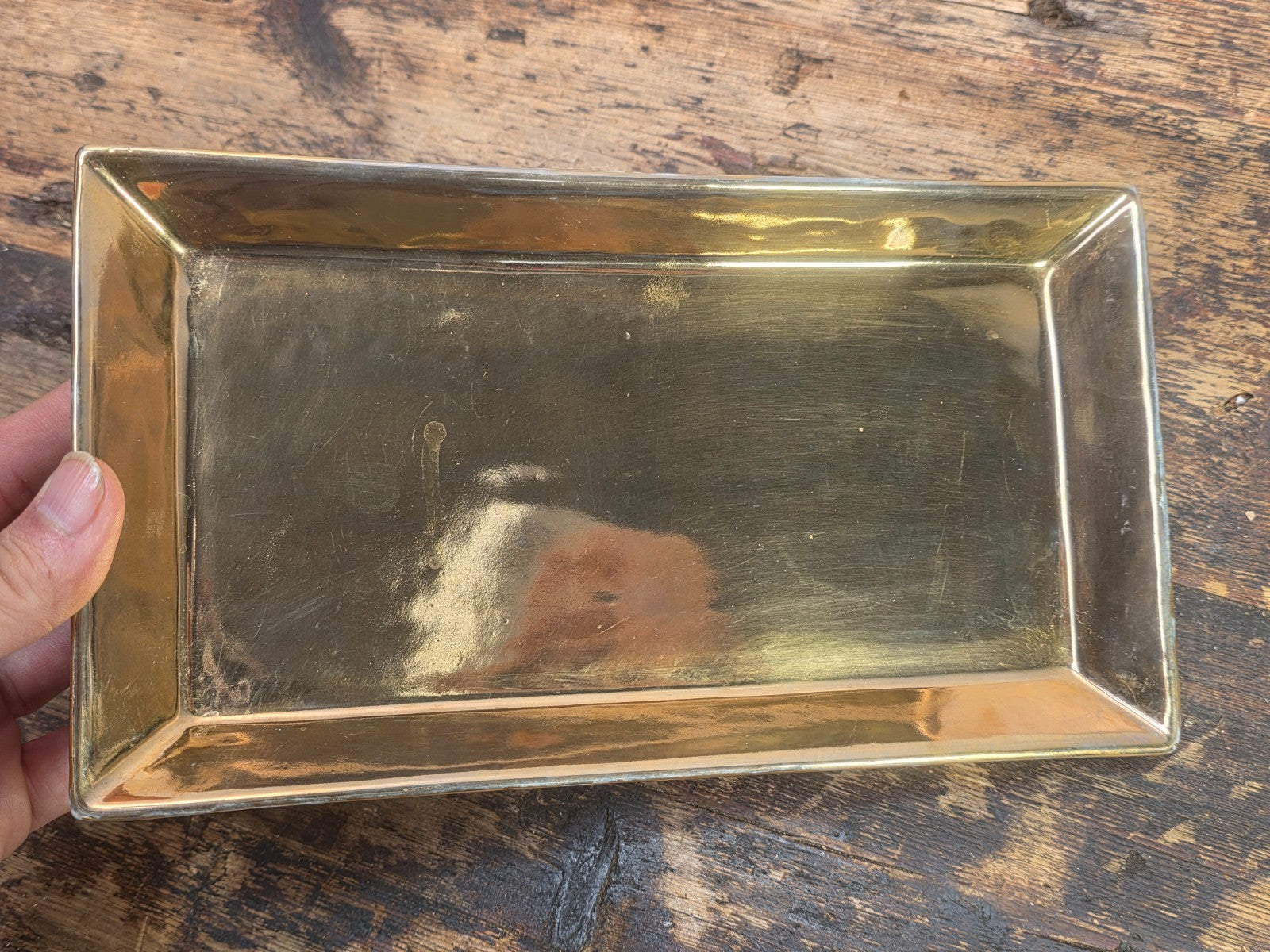 Tozai Home Gold Ceramic Rectangular Trays 9.75" Metallic Finish Plates Set of 3