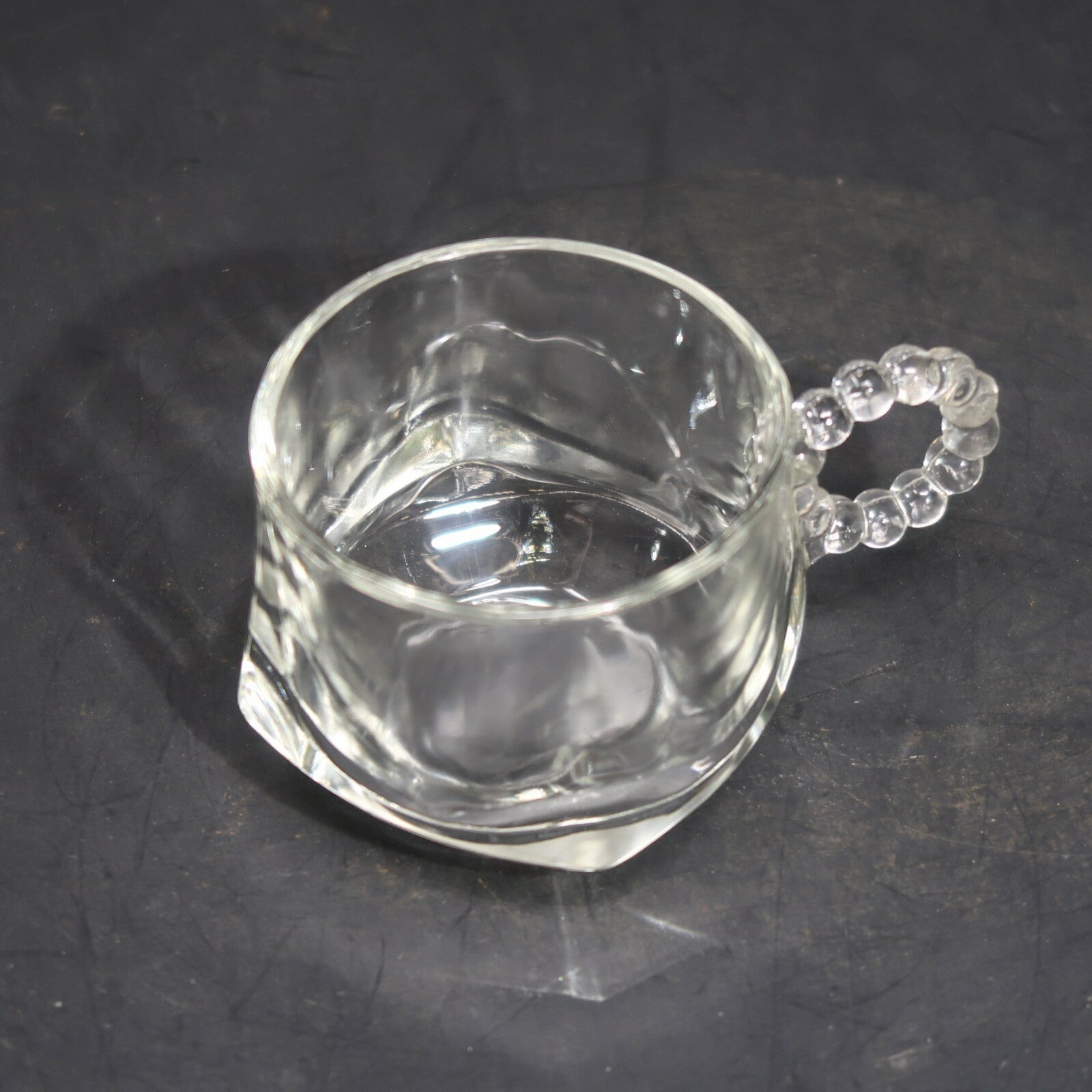 Vintage Hazel Atlas Orchard Crystal Snack Set (Cup & Plate)