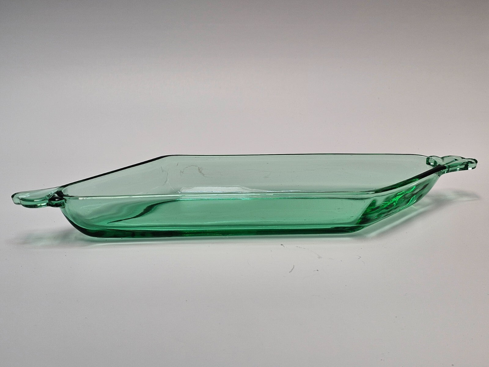 Heisey Empress Moongleam Green Obong Relish Tray