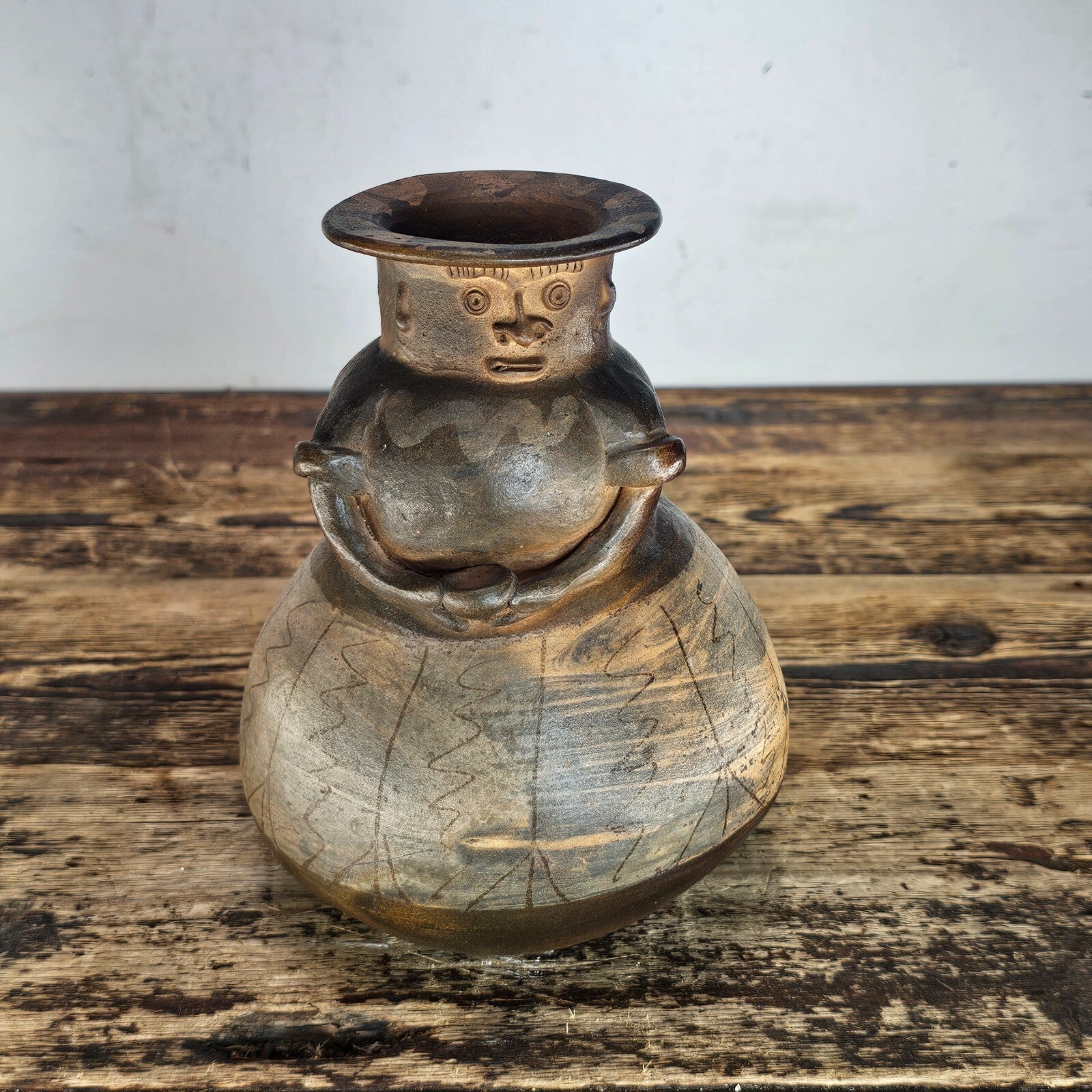 Pre-Columbian Style Anthropomorphic Effigy Vessel