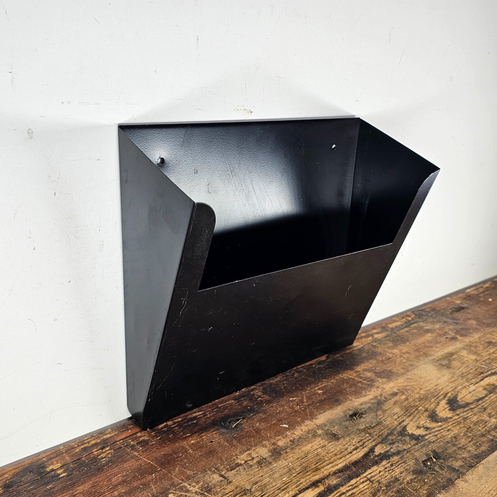 Vintage Wall-Mounted Steel File Holder