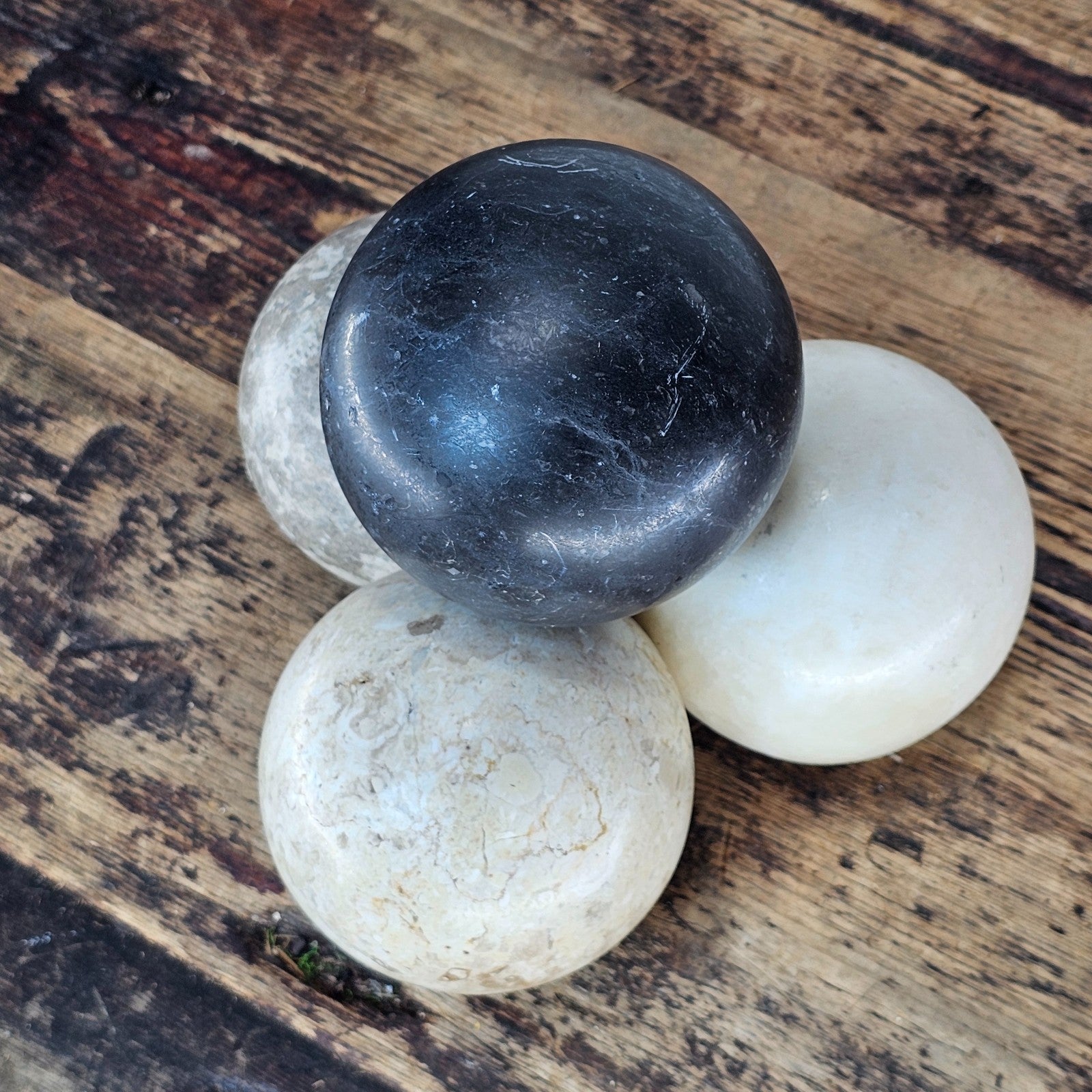 Vintage Marble Sphere Cluster Sculpture / Bookend / Paperweight (12 lb.)