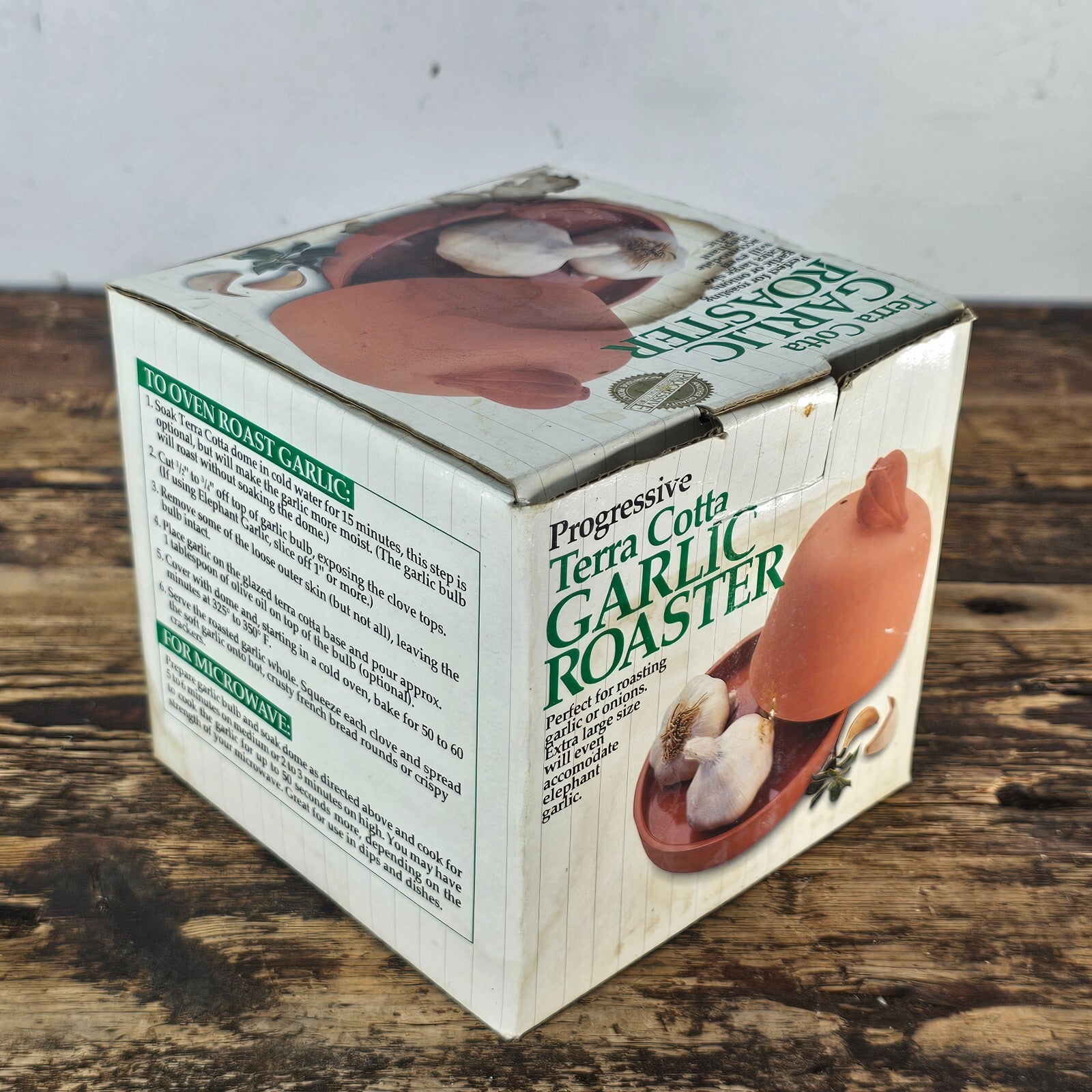 Terra Cotta Garlic Onion Oven Bake Cooker Roaster 90s