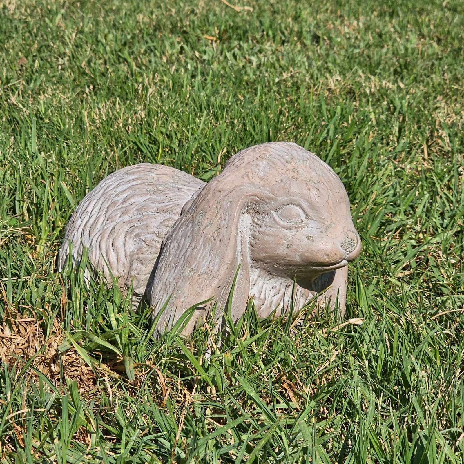 Concrete Lop Eared Rabbit Bunny Garden Statue 10"L x 5.5"W x 6.5"H