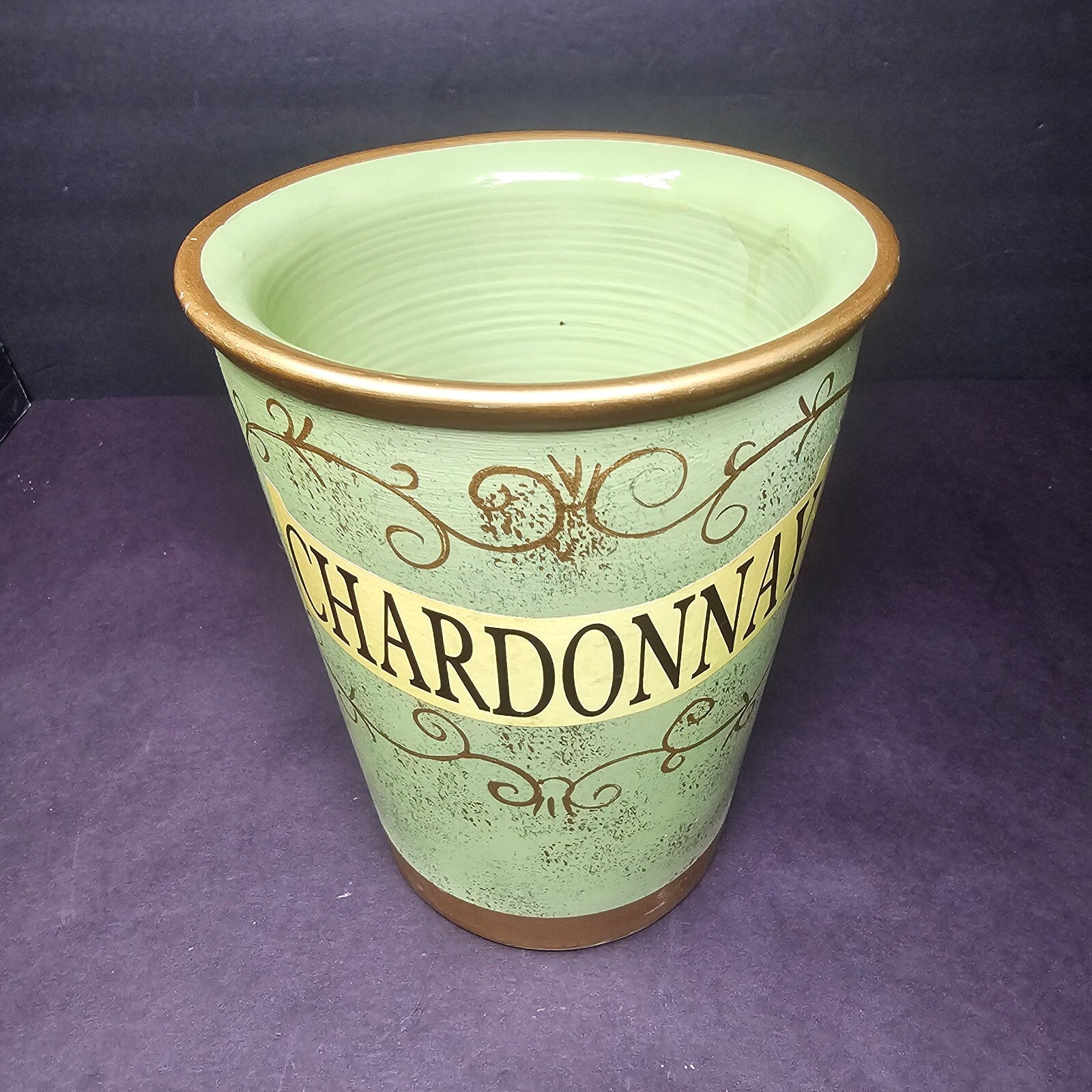 Style Eyes By Baum Brothers Chardonnay Wine Bottle Cooler Utensil Holder