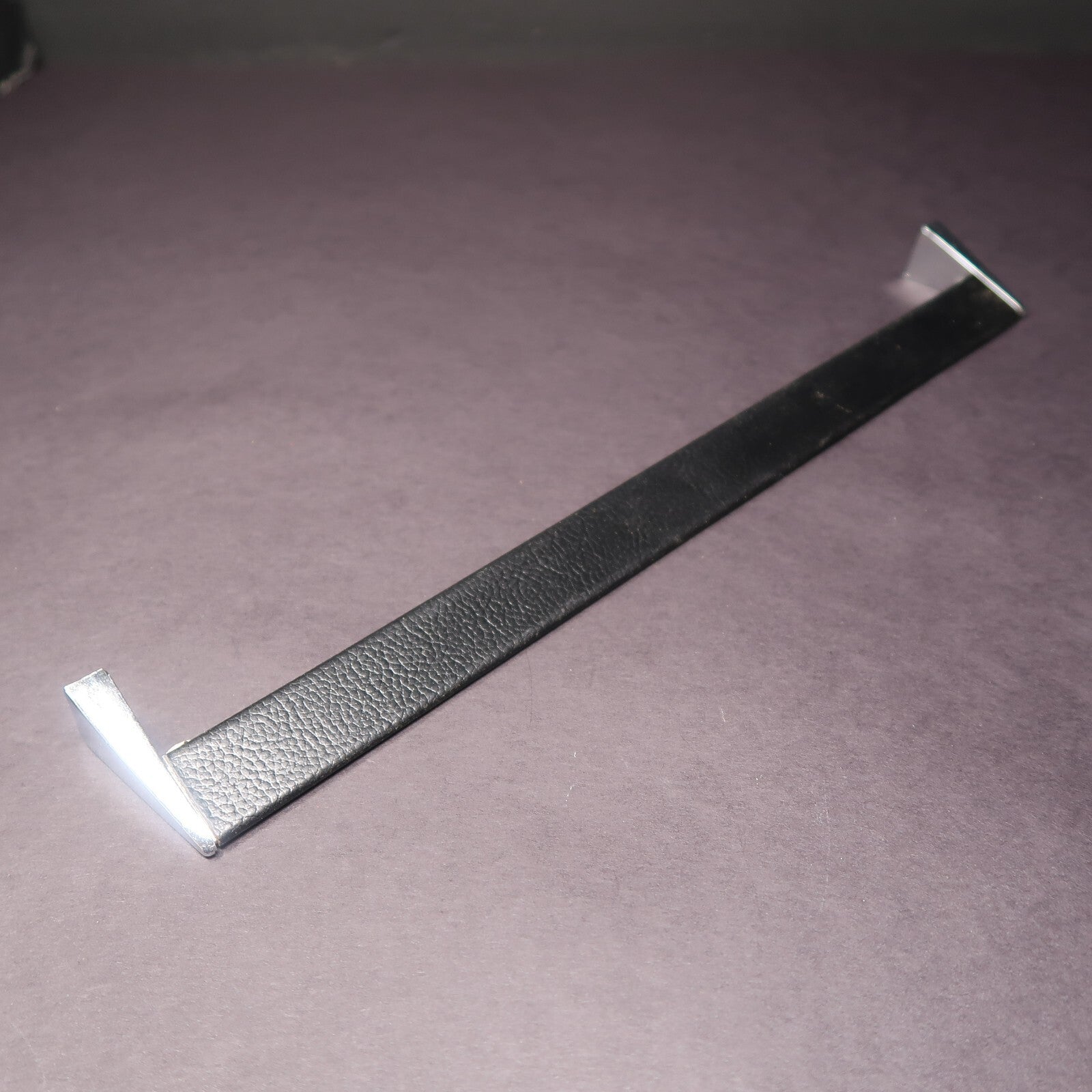 Vintage Cabinet Handle Pull Kitchen Drawer Pull Black & Chrome 12"